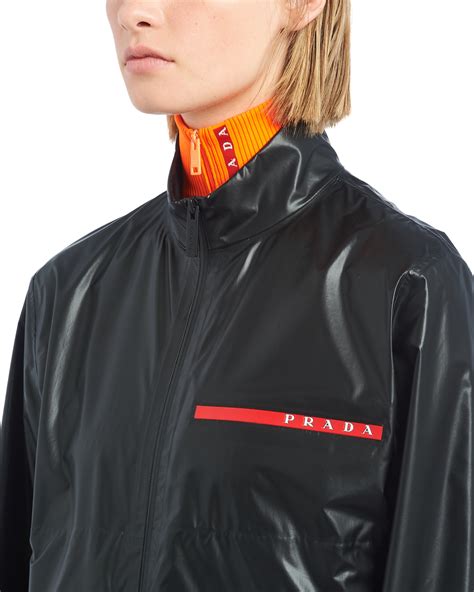 prada padded nylon jacket|prada nylon jacket women's.